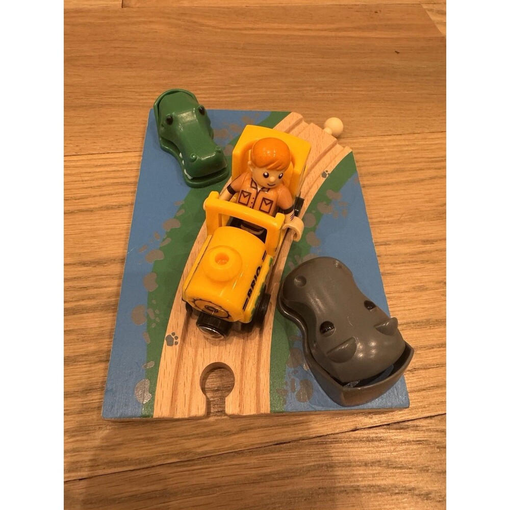 BRIO 33721 Safari Crossing Hippo Crocodile Safari Jeep Ranger Discontinued Rare